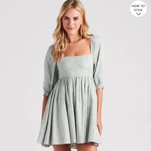 Sage Green - Mini Dress